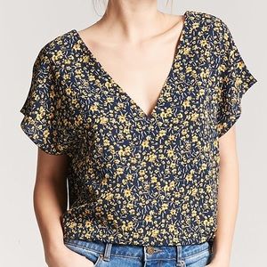 Textured Floral Chiffon Top